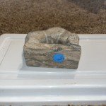 Inuit Soapstone Carving: Eskimo Hugging Bear