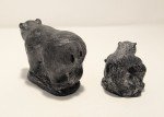 Wolf and Bear Soapstone Carvings Set