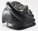 1982 Woman's Face Soapstone Carving by Nalukturuk