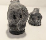 Wolf and Bear Soapstone Carvings Set