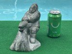 Signed Inuit Stone Sculpture: Rider with Harness