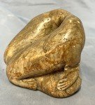Inuit Stone Carving: Sea Lions Kissing Figurine