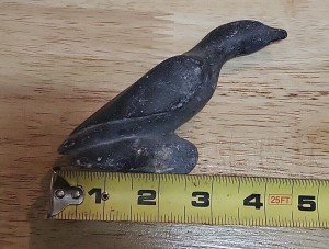 Hand Carved Inuit Soapstone Bird Sculpture