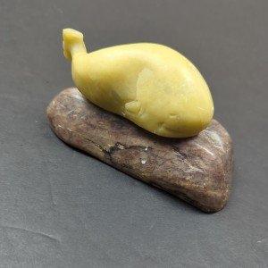 Handmade Stone Whale Inuit Art Carving