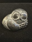 Inuit Hand Carved Soapstone Owl Figurine 2.5