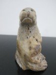 Inuit Soapstone Seal Carving - Signed Art Piece
