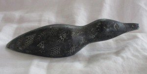 Inuit Carved Stone Bird Sculpture 6.25