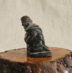 Inuit Carved Stone Woman Eskimo Vintage Statue