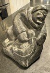 Inuit Stone Carving: Hunter with Fish, 1993