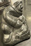 Inuit Stone Carving: Hunter with Fish, 1993