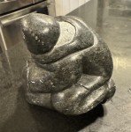 Inuit Stone Carving: Hunter with Fish, 1993