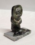 Signed Inuit Stone Carving: Eskimo and Seal
