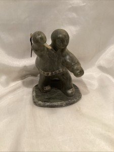 Inuit Seal Hunter Soapstone Carving by DIMU