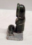 Signed Inuit Stone Carving: Eskimo and Seal