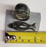 Signed Inuit Stone Carving: Eskimo and Seal