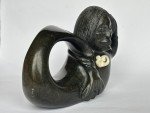 Nuveeya Ipellie Signed Sedna Stone Sculpture
