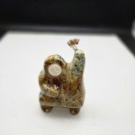 Levi Tetpon Signed Alaskan Inuit Soapstone Hunter Carving