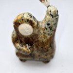 Levi Tetpon Signed Alaskan Inuit Soapstone Hunter Carving