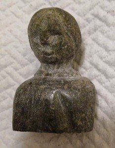 Inuit Stone Carving: Young Woman Sculpture