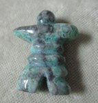 Moss Agate Inukshuk Stone Inuit Carving