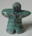 Moss Agate Inukshuk Stone Inuit Carving