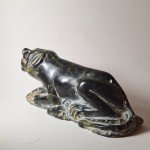 Vintage Inuit Stone Carving in Black and Green