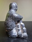 Inuit Soapstone Carving - 7" Eskimo Igloo