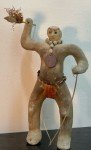 Inuit Soapstone Carving: Bushman with Spear