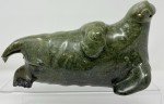 Inuit Soapstone Walrus Art Sculpture - 9.5