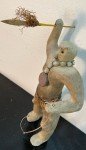 Inuit Soapstone Carving: Bushman with Spear