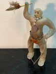 Inuit Soapstone Carving: Bushman with Spear
