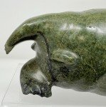 Inuit Soapstone Walrus Art Sculpture - 9.5