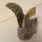 Inuit Falcon Soapstone Carving by Kakee Peter Ningeosiak