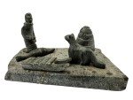 Signed Vintage Inuit Soapstone Carving Figurine