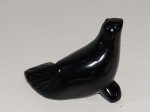 Black Stone Carving of Inuit Seal