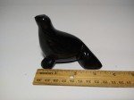 Black Stone Carving of Inuit Seal