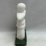 Hand-Carved Inuit Stone Man on Marble Base