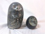 Inuit Soapstone Owl Carving by Bekoa Look