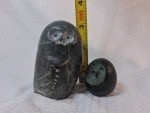 Inuit Soapstone Owl Carving by Bekoa Look