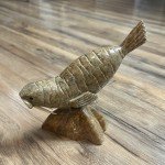 Soapstone Etched Walrus Inuit Art Carving