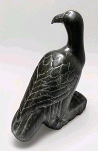 Vintage Inuit Large Stone Bird Carving 6¼