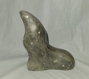 Signed Inuit Stone Seal Carving Figurine