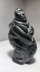 Inuit Soapstone Seal Hunter Carving - 5 Inches
