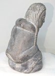Soapstone Inuit Carving: Mother and Child Sculpture