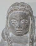Soapstone Inuit Carving: Mother and Child Sculpture
