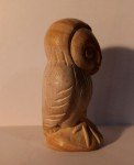 Vintage Inuit Owl Soapstone Sculpture - Canadian Art