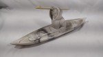 Inuit Carving: Kayak & Harpoon Faux Marble