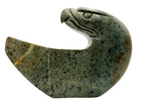 Signed Vintage Inuit Soapstone Carving Figurine