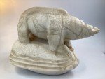 11” Inuit Art Polar Bear Stone Carving