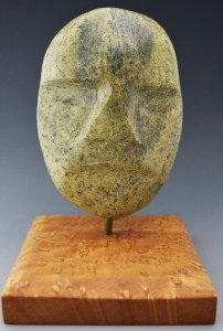 Kakee Peter Vintage Inuit Stone Face Carving